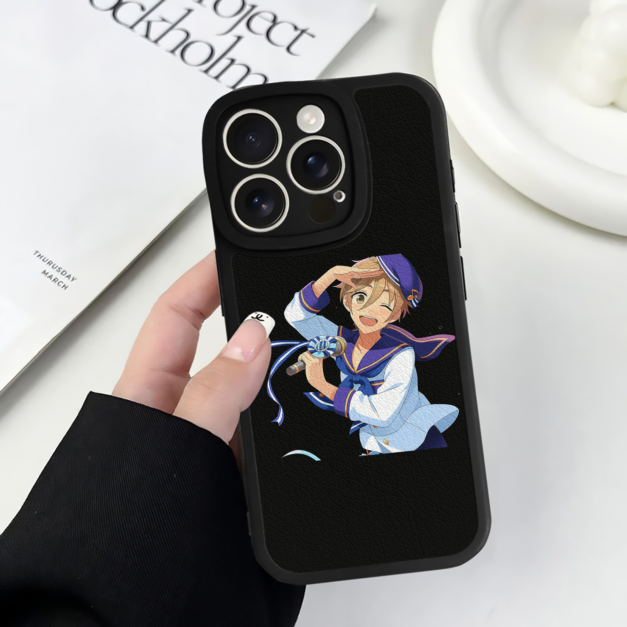 （画像用） あんさんぶるスターズ! Ensemble Stars 【iPhone 16シリーズ対応】シリコンスマホケース（レザー調） 材質：シリコン